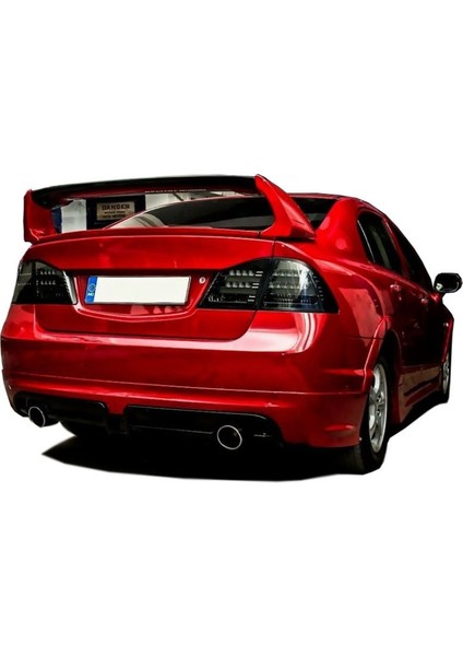 Honda Civic Fd6 (2006-2011) Uyumlu Mugen Rr Sağ Sol Çıkış Arka Tampon Eki Plastik fiyatları