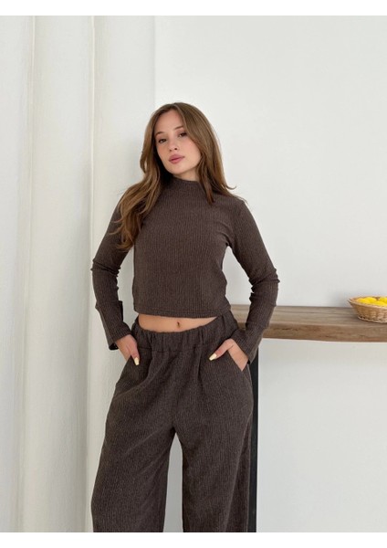Mtxdpn Balıkçı Yaka Örme Takım Kahve St265865 (beden: Xl) modelleri