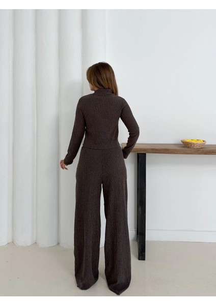 Mtxdpn Balıkçı Yaka Örme Takım Kahve St265865 (beden: Xl) fırsatları