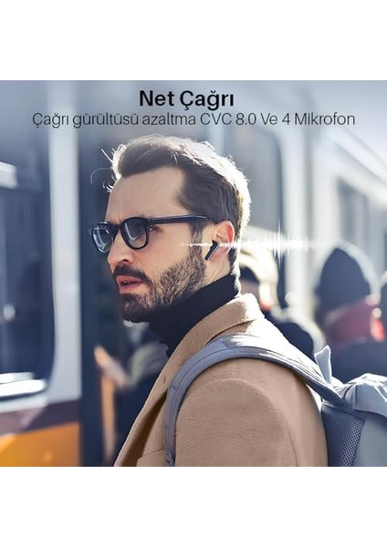 Solarbuds C2 4 Mikrofon Cvc 8.0 Çağrı Gürültüsü Engelleme Qualcomm QCC3040 32 Saat Çalma Süresi 5.2 Kablosuz Bluetooth Kulak Içi Kulaklık Koyu Mavi modelleri