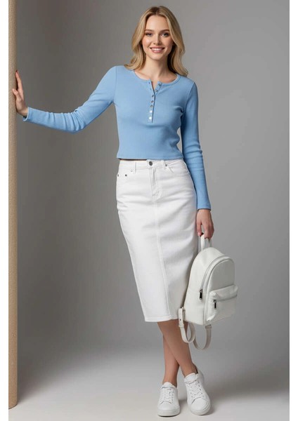 Mtxdpn Çıtçıt Detaylı Bluz Mavi T4343 (Beden: S) modelleri