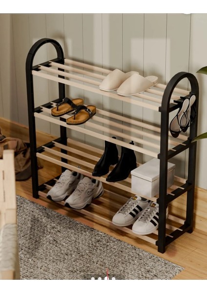 4 Katlı 1.sınıf Süper Kalite Beyaz Ahşap Ayakkabılık modelleri