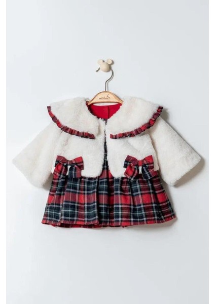 Kız Bebek Yılbaşı Konsept Beyaz Bolerolu Elbise fiyatları