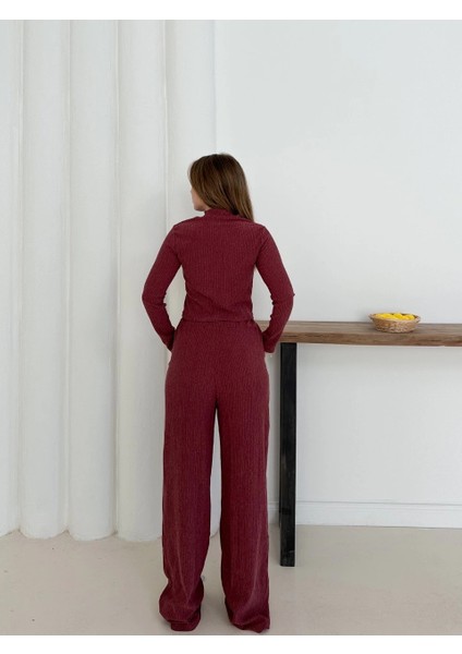 Mtxdpn Balıkçı Yaka Örme Takım Bordo St265865 (beden: L) fiyatları