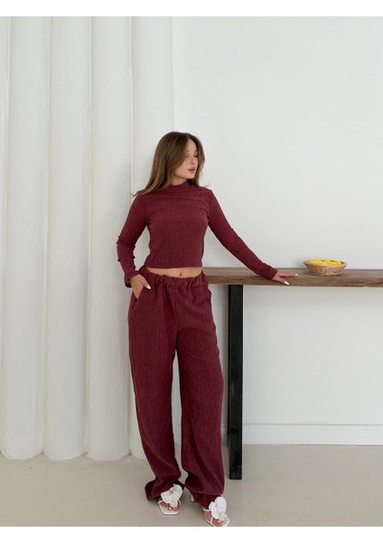 Mtxdpn Balıkçı Yaka Örme Takım Bordo St265865 (beden: L) modelleri