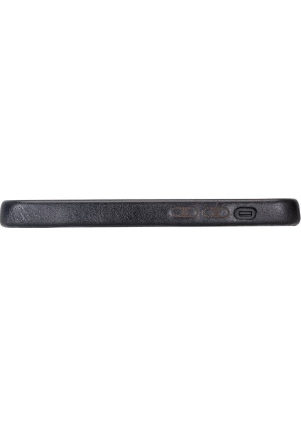 Apple iPhone 12 Mini Uyumlu Deri Arka Kapak Rock Rst1 Siyah fırsatları