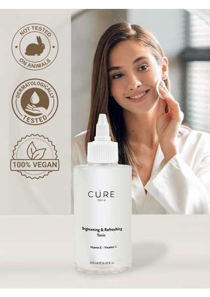 Cúre De La - Brigthening & Refreshing Yenileyici Tonik - Vitamin E & C - Niasinamid & Meyan Kökü Özü & Panthenol modelleri
