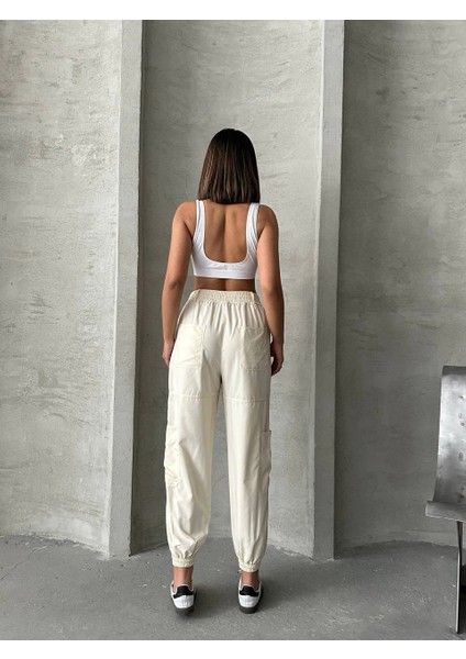 Mtxdpn Jogger Lastik Paça Pantolon Bej (Beden: M) modelleri