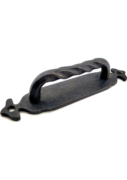 Antika Tarz Dekoratif Pirinç Burgulu Çekme Kol - 148X33 Mm, Oksit