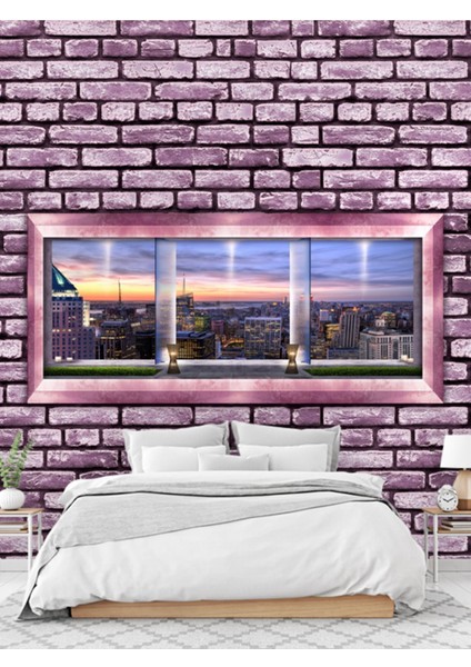 Şehir Manzaralı Isı ve Ses Yalıtımlı Sağlıklı Tekstil Duvar Kağıdı fiyatları