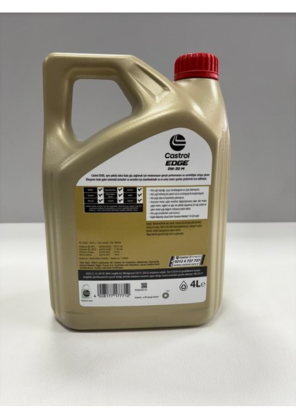 Edge 5W-30 M 4l Motor Yağı (Üretim Tarihi 2025) fırsatları
