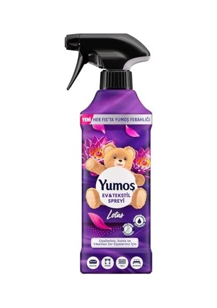 Yumoş Ev Vetekstil Spreyi Lotus Yıkanması Zor Eşyalar Için 450 ml fiyatları