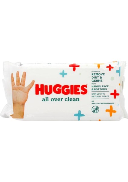 Huggies Bebek All Over Clean Islak Mendil 1 Paket x 56 Adet