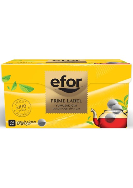 Efor Prime Label Demlik Poşet Çay 100X3,2 G
