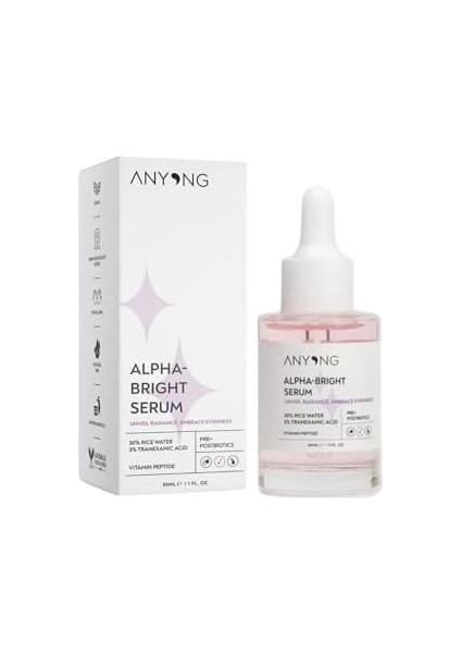 Anyong Alfa Arbutin Aydınlatıcı, Leke Karşıtı, Ton Eşitleyici Serum 30 ml (Pirinç Suyu & Traneksamik Asit) fiyatları