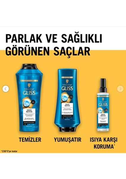 Gliss Aqua Revive Nemlendirici Sıvı Saç Bakım Kremi 200 ml modelleri