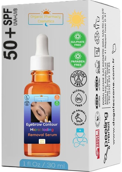 Kaş Kontürü Silme Serumu, Microblading Silme 30 ml