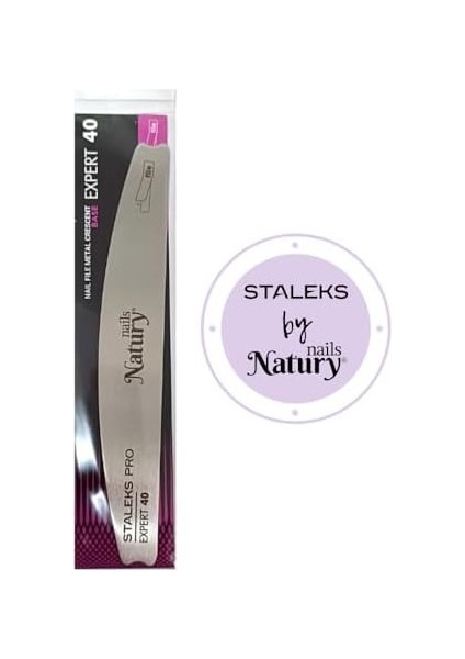 Natury Nails Staleks Pro For Metal Taban Yarım Ay Kendinden Kesen Törpüler Için, Paslanmaz Çelik Expert 40 Mbe-40