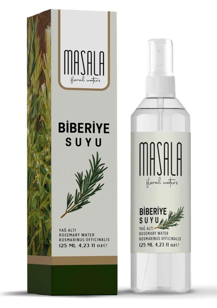 Masala Biberiye Suyu 125 ml - Rosemary Floral Water -Biberiye Suyu Sebum ve Yağ Dengeleyici Hidrosol