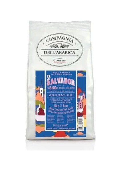 Caffè Corsını 1950 El SALVADOR%100 Arabica Çekirdek Kahve 250GR modelleri