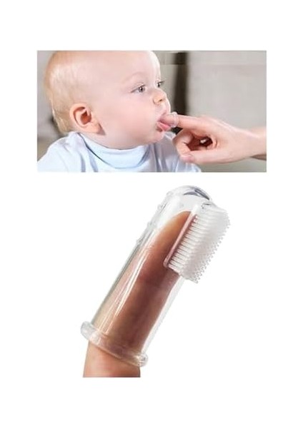 Optana 0-3 Yaş Yumuşak Silikon Bebek Damak Diş Kaşıyıcı Parmak Diş Fırçası Bebek Diş Fırçası Finger Brush
