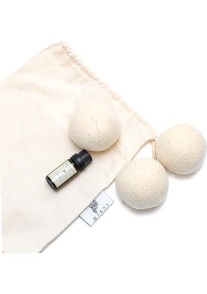 3 Adet Yün Çamaşır Kurutma Topu + 10ML Hanımeli Esansı modelleri