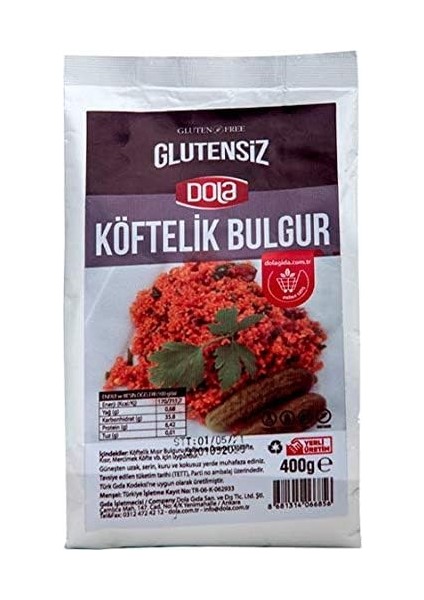 Dola Glutensiz Köftelik Bulgur 400 gr fiyatları