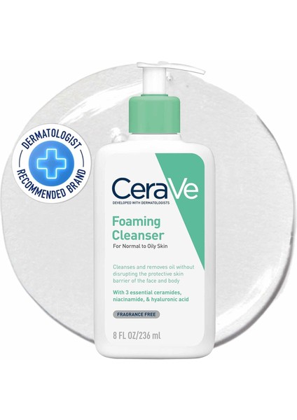 Cerave Normal ve Yağlı Ciltler Için Seramid Içerikli Köpüren Temizleyici Yüz Vücut fiyatları