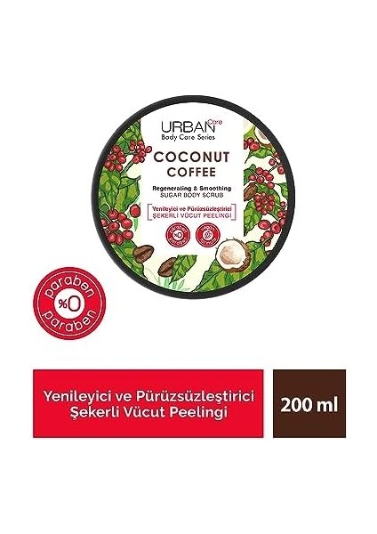 Urban Care Coconut Coffee Yenileyici ve Pürüzsüzleştirici Vücut Peelingi 280 Gr- Vegan