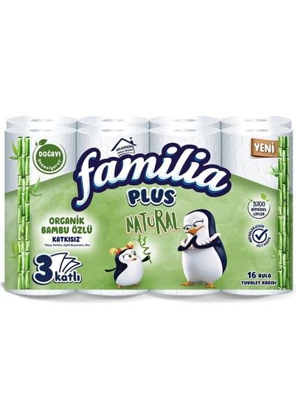 Familia Plus Natural Tuvalet Kağıdı 16 Lı