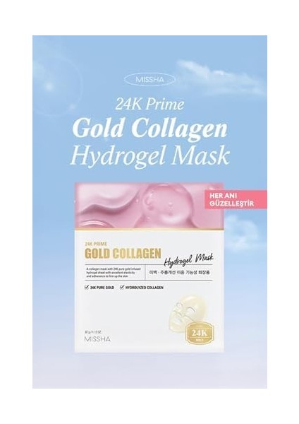 Mıssha 24 K Altın ve Kolajen Içeren Kırışıklık Karşıtı Hidrojel Maske