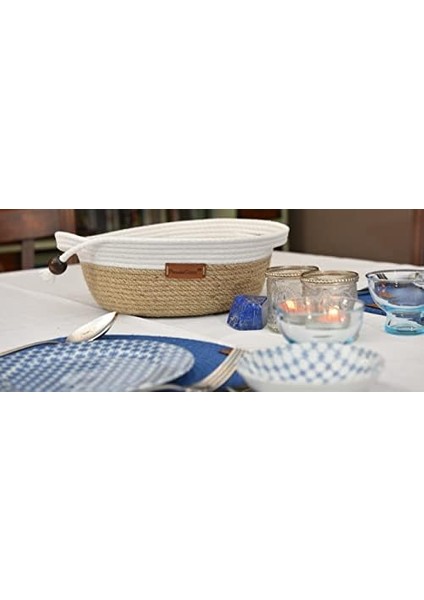 Jüt Ip Beyaz Hasır Sepet modelleri