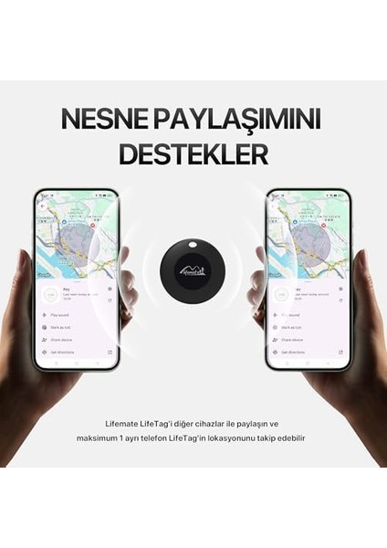 Lifetag ile Uyumlu Smart Tag Için Lisanslı Akıllı Takip Cihazı - Siyah (Sadece ile Uyumludur) modelleri