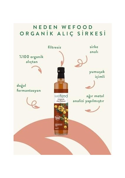 Wefood Organik Alıç Sirkesi 500 ml modelleri
