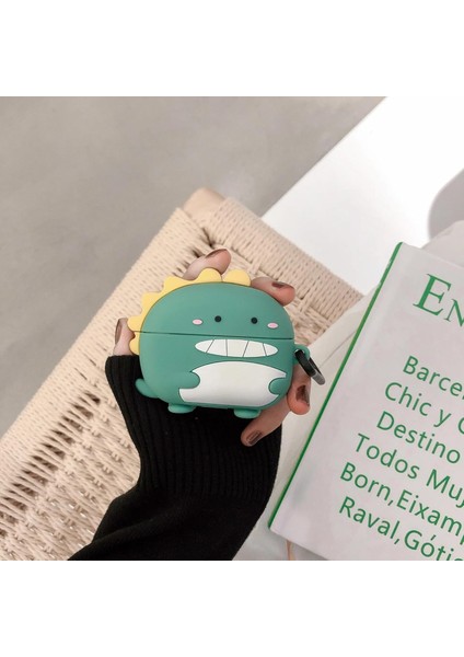 Se2 Ile Uyumlu Figürlü Silikon Kılıfı (Ürün Kulaklık Değildir) (Yeşil Dinozor)