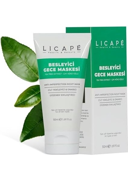 Licape-Besleyici Gece Maskesi (Çay Ağacı Özlü) 50ML fiyatları
