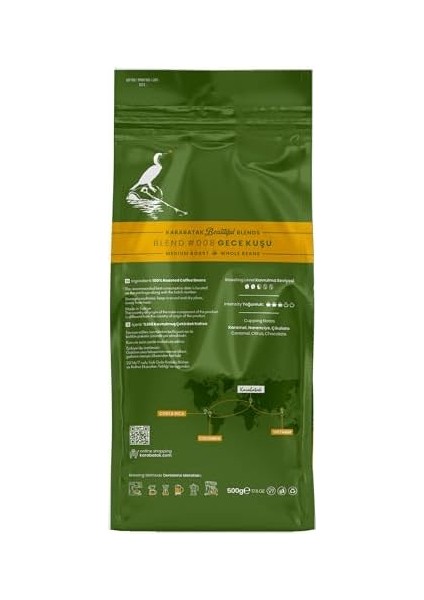 Karabatak Beautiful Blends Gece Kuşu Çekirdek Kahve 500 G modelleri