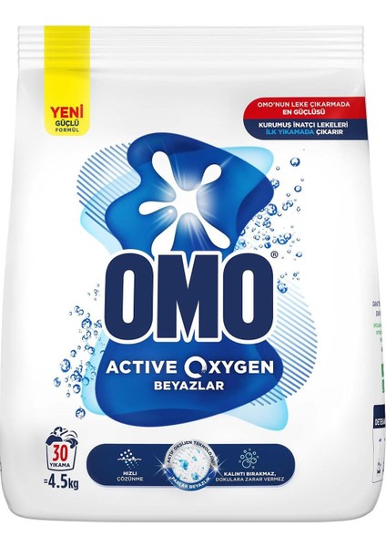 Omo Active Oxygen Toz Çamaşır Deterjanı Beyazlar Için, 4.5 kg modelleri