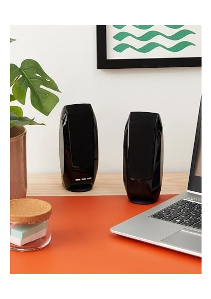 S150 USB Hoparlör, 2.0, ve Hafif Tasarım, Kompakt ve Taşınabilir, Ses Kontrolleri, LED Işıklı Gösterge, Sessize Alma Tuşu, 2 W, Siyah modelleri