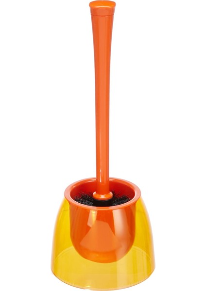 Neon Tuvalet Fırçası Gövde Şeffaf Turuncu Sap Opak Turuncu M-E19-17-08