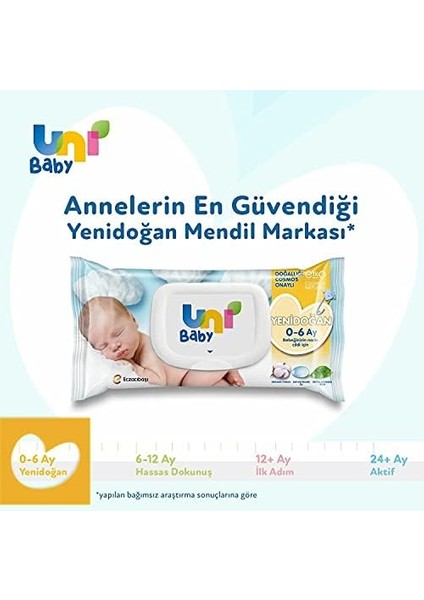 Uni Baby Yenidoğan Islak Mendil 3*40 Yaprak