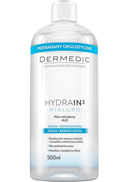 Dermedıc Hydraın3 Micellar Su H2O (2X500ML)