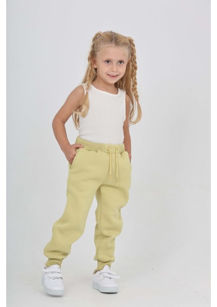 Kız Çocuk Kabaran Yıldız Baskılı Eşofman Alt