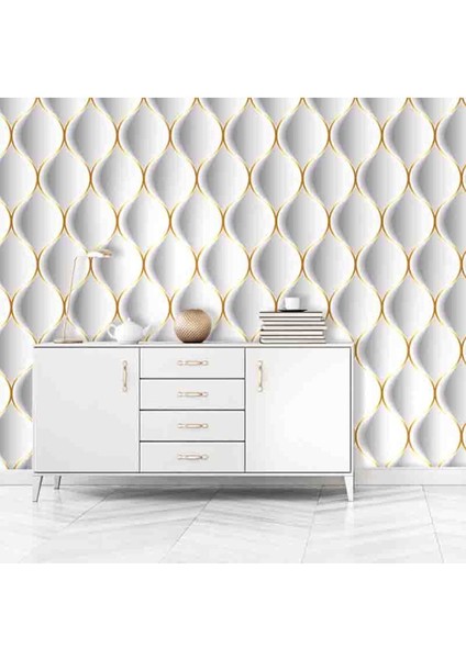 3D Geometrik Baloncuk Desenli Silinebilir Tekstil Duvar Kağıdı fiyatları