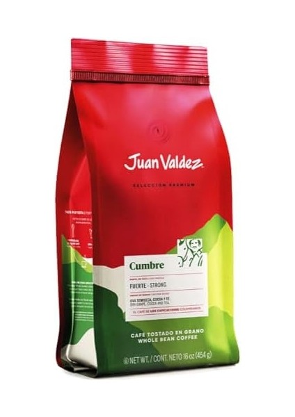 Juan Valdez Premium Cumbre Strong Çekirdek KAHVE,%100 Arabica, 454G modelleri