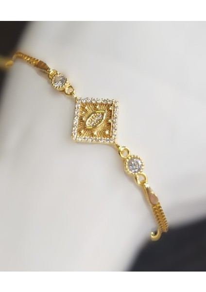 925 Ayar Gümüş Gold Baklava Model Bileklik fiyatları