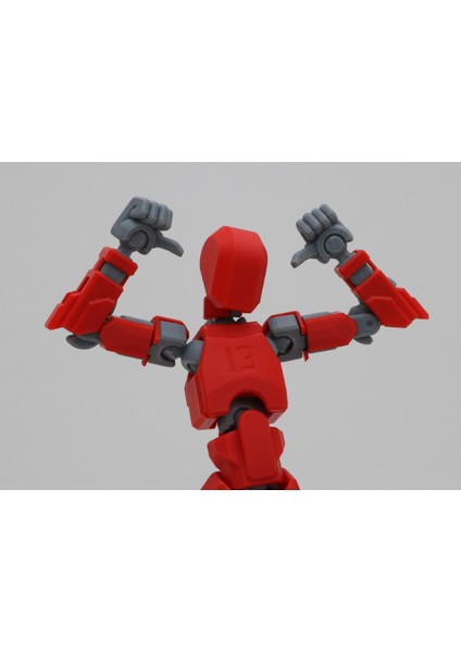 Lucky 13 Titan 13 Dummy Hareketli Figür 3D Baskı Asker figür mannequin 14cm ,11 çift farklı el işaretleri ve mini sandık ile indirimleri
