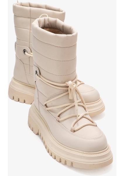 Weld Bej Cilt Kadın Kar Botu
