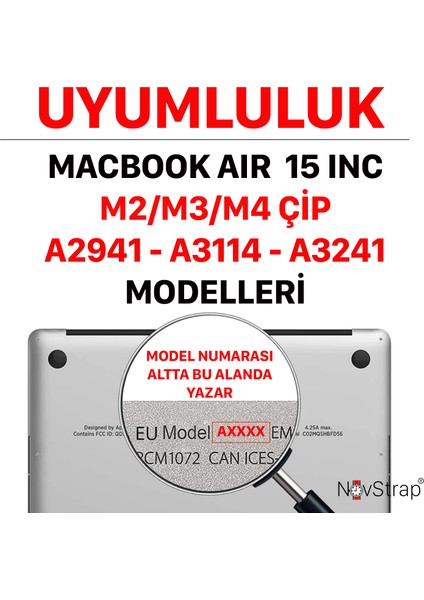 Apple Macbook Air 15 İnç A2941 A3114 A3241 M2 M3 M4 ile Uyumlu Touchpad Trackpad Koruyucu Film