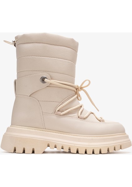 Weld Bej Cilt Kadın Kar Botu